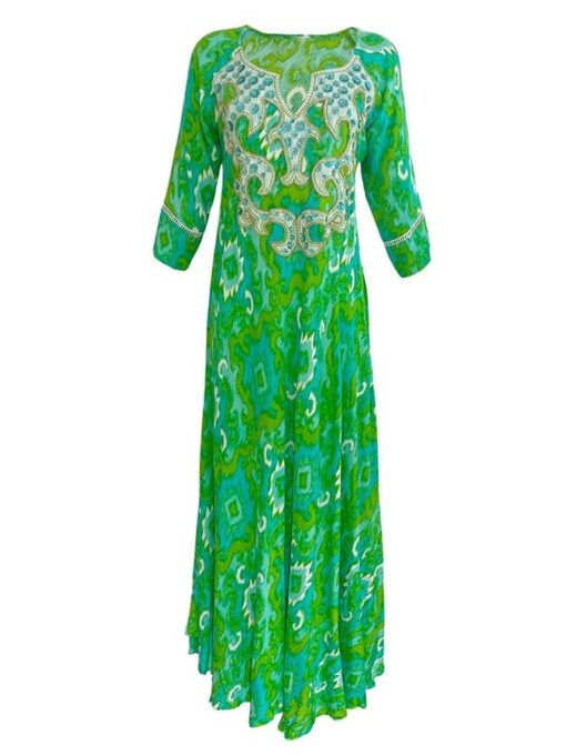 Chiffon Bohemian Print Resort Dress - Image 4