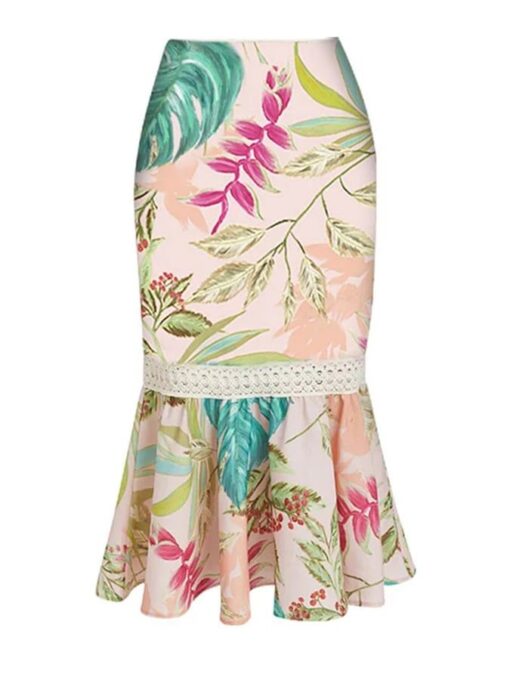 Botanical Print Bikini and Skirt - Image 4