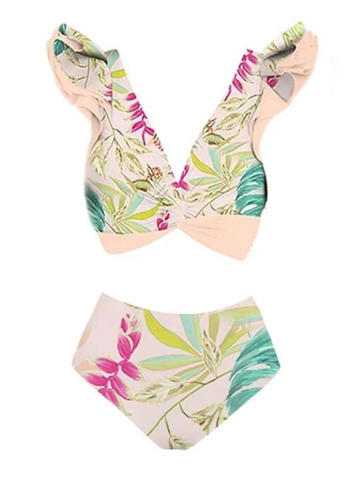 Botanical Print Bikini and Skirt - Image 5