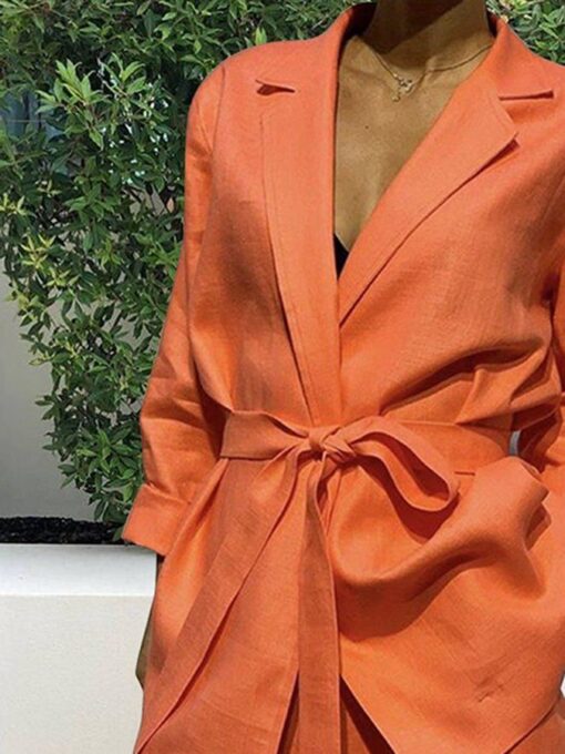 Casual Solid Color Two-Piece Suit - Image 2