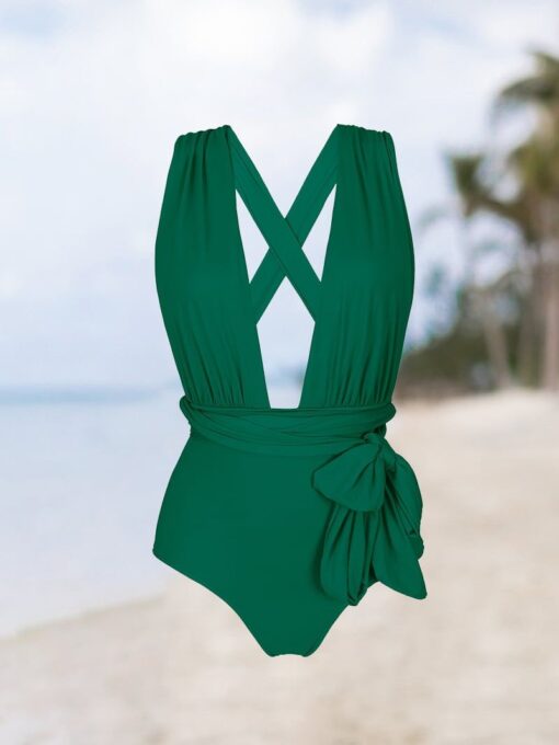 Stylish Green Swimsuit And Apron - Image 4