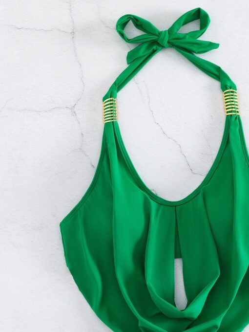 Stylish Green Swimsuit And Apron - Image 4