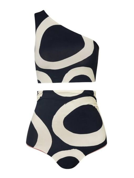 Women's Vintage Print Vacation Two-Piece Swimsuit - Image 2