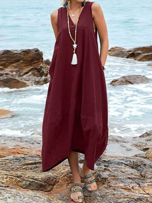 Loose Casual Pocket Dress - Image 2