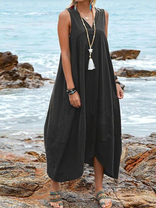 Loose Casual Pocket Dress - Image 3