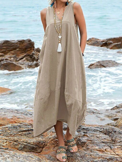 Loose Casual Pocket Dress - Image 4