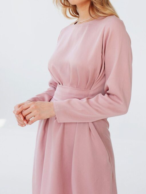 "Selena" Linen Pink Dress - Image 8