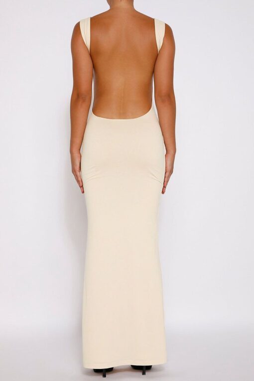 Sleeveless Cowl Neck Backless Bodycon Prom Maxi Dress Pre Order - Image 8