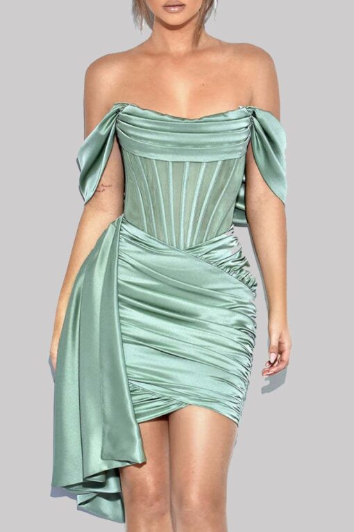 Backless Off the Shoulder Evening Dress