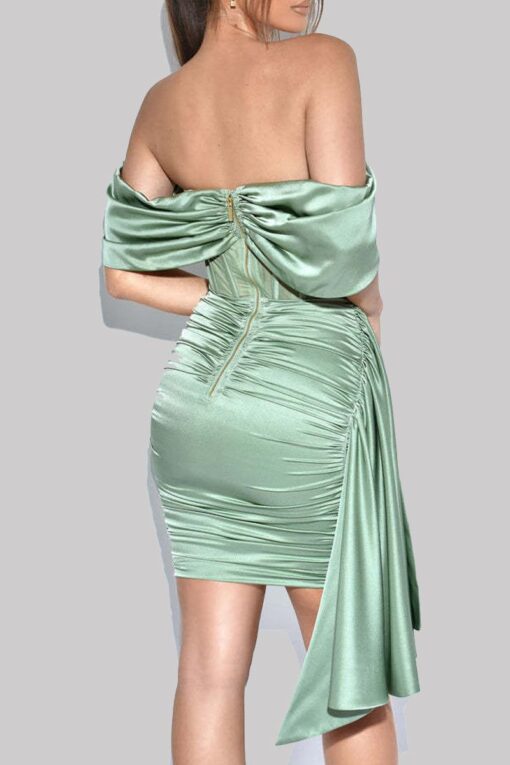 Backless Off the Shoulder Evening Dress - Image 6