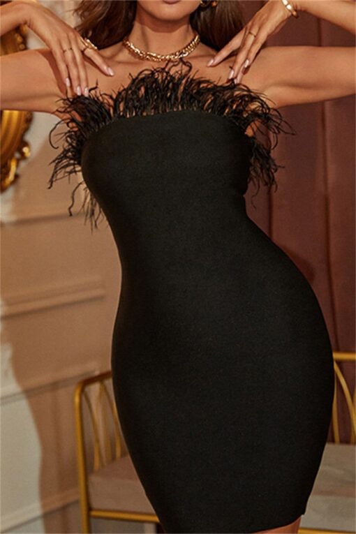 Feathers Evening Dress - Image 4