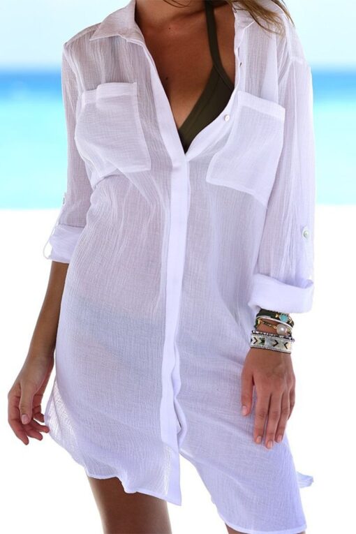 Pocket Long Sleeve Cover Up