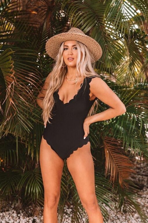 Set To Swim Scalloped One Piece Swimsuit - Image 8