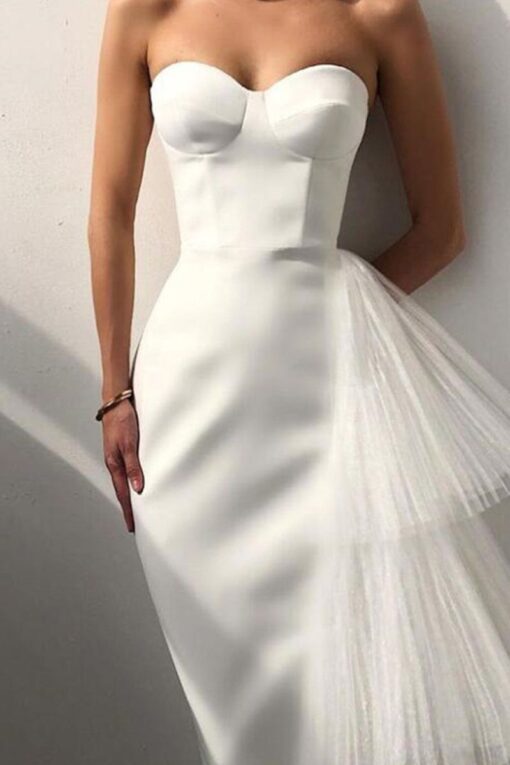 Sexy Elegant Solid Patchwork Strapless One Step Skirt Dresses - Image 7