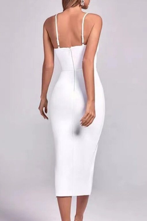 Slit Spaghetti Strap Evening Dress - Image 2