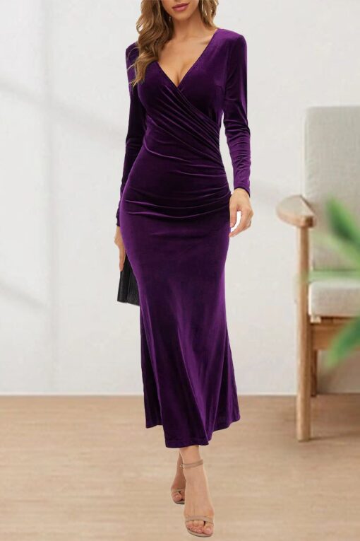 Sweet Elegant Solid Solid Color V Neck Evening Dress Dresses - Image 2