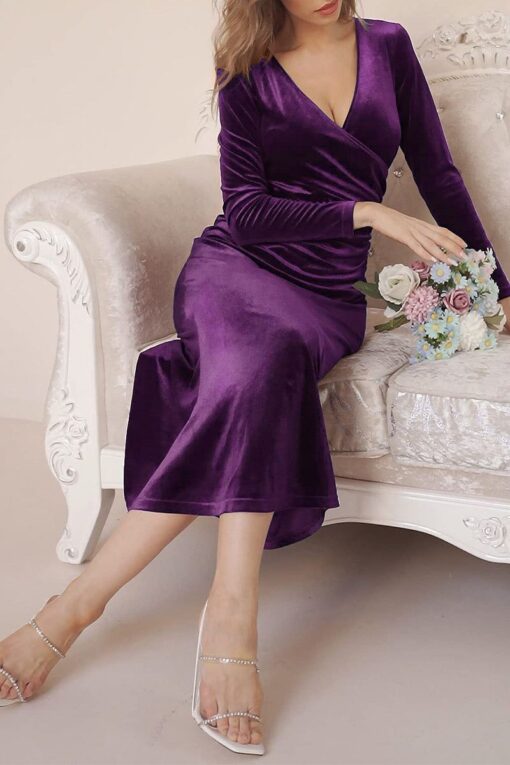 Sweet Elegant Solid Solid Color V Neck Evening Dress Dresses - Image 5