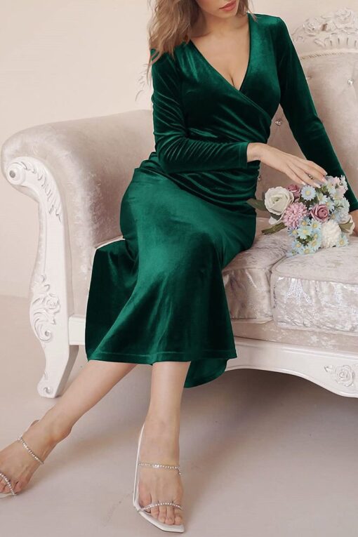 Sweet Elegant Solid Solid Color V Neck Evening Dress Dresses - Image 8