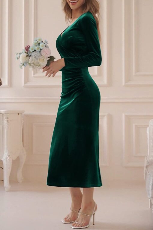 Sweet Elegant Solid Solid Color V Neck Evening Dress Dresses - Image 10