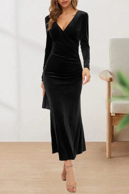 Sweet Elegant Solid Solid Color V Neck Evening Dress Dresses - Image 13