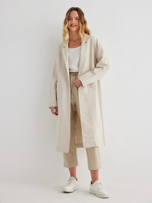 Lola Oversized Fit Notched Lapel Day Coat