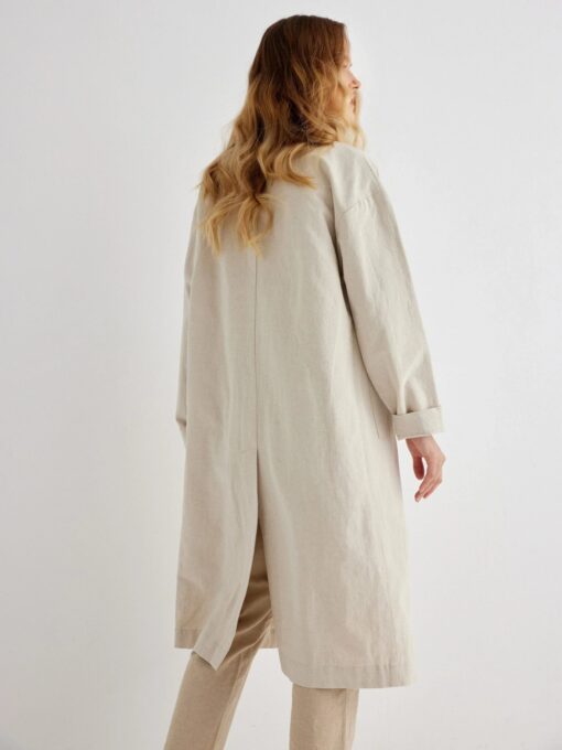 Lola Oversized Fit Notched Lapel Day Coat - Image 4